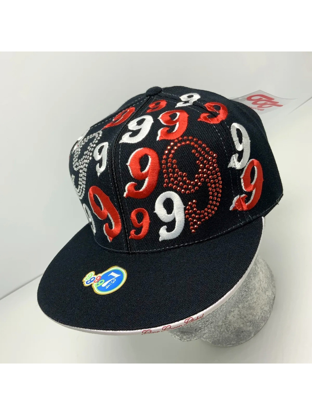 Gino Green Global Black Red White Studded 59FIFTY Hat